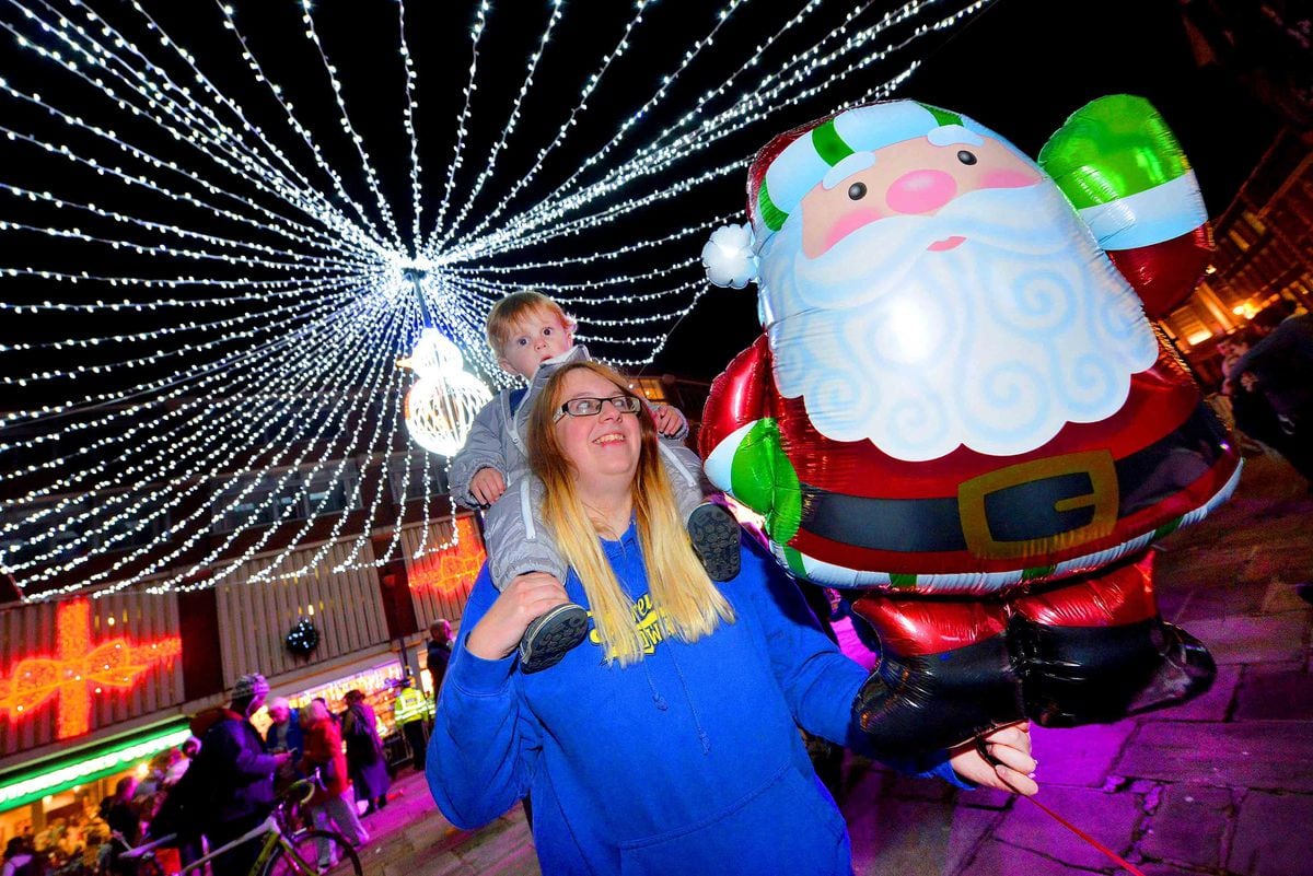 Christmas comes early to Shrewsbury as crowds flock to big lights 