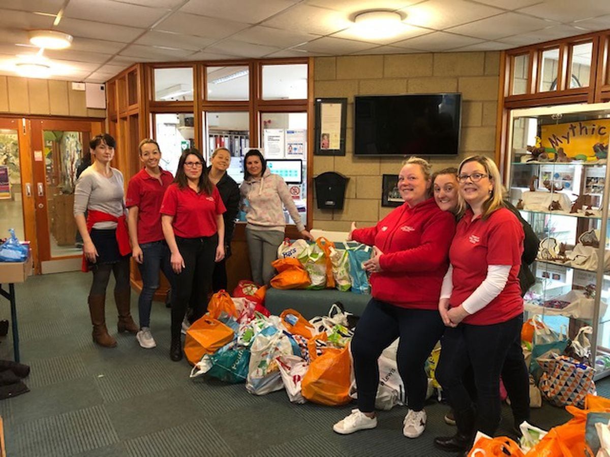 Pupils give the elderly 100 food parcels with Mufti day for donations ...