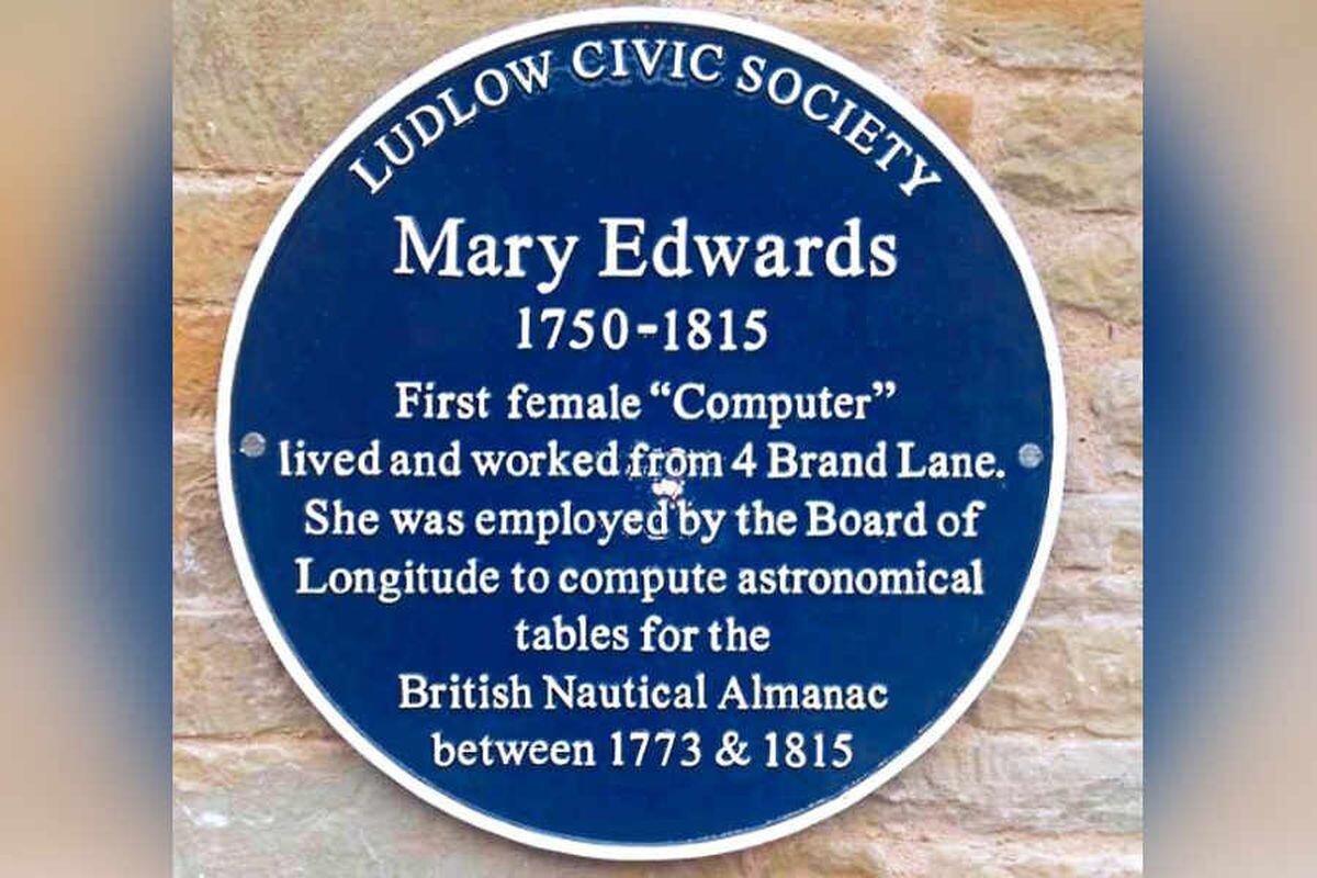 Ludlows Human Computer Mary Edwards Honoured With Blue Plaque