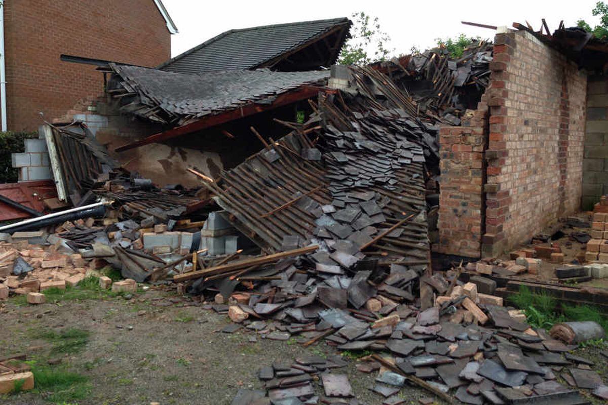 Roof collapses at bungalow in Newport Shropshire Star