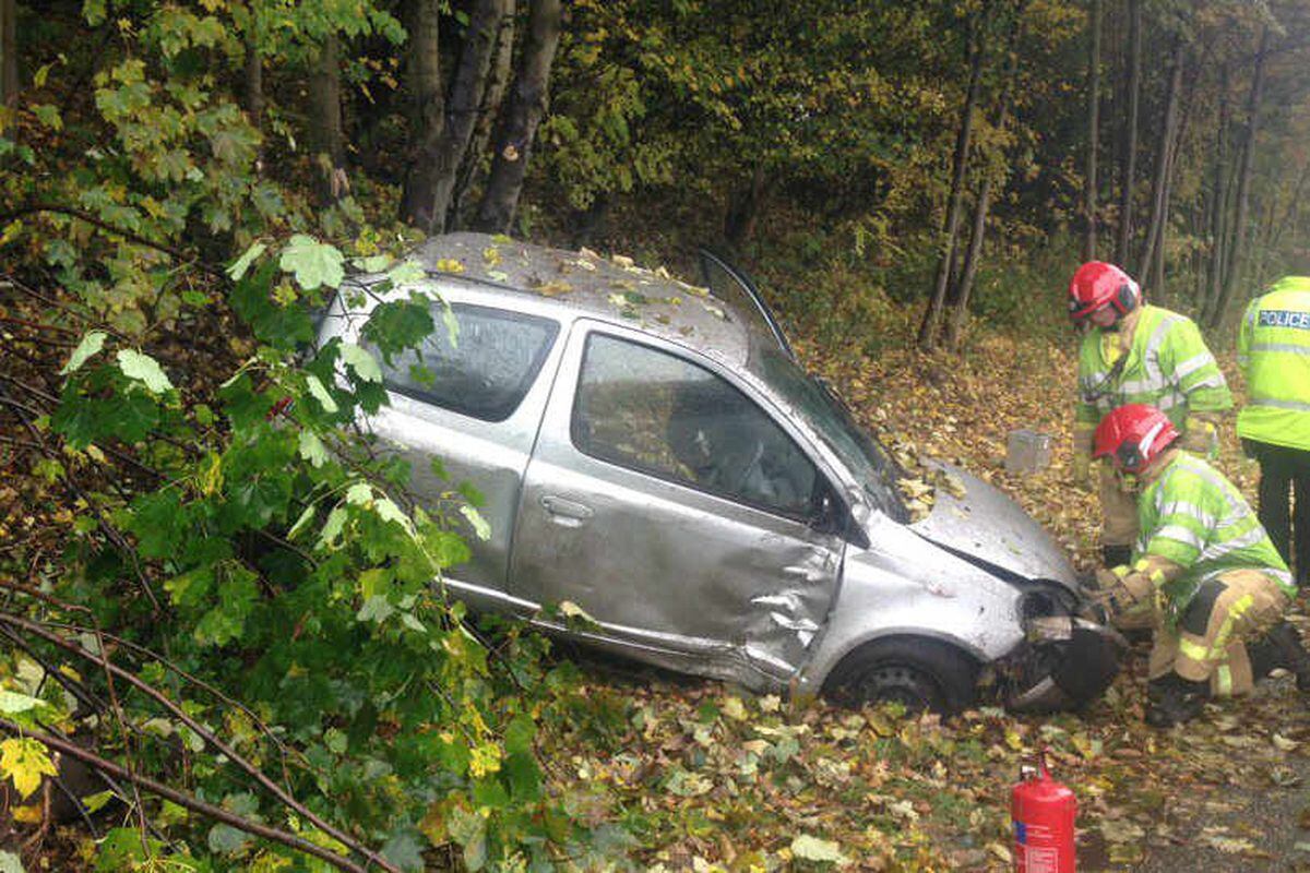 Car Crashes Into M54 Embankment Near Telford Shropshire Star