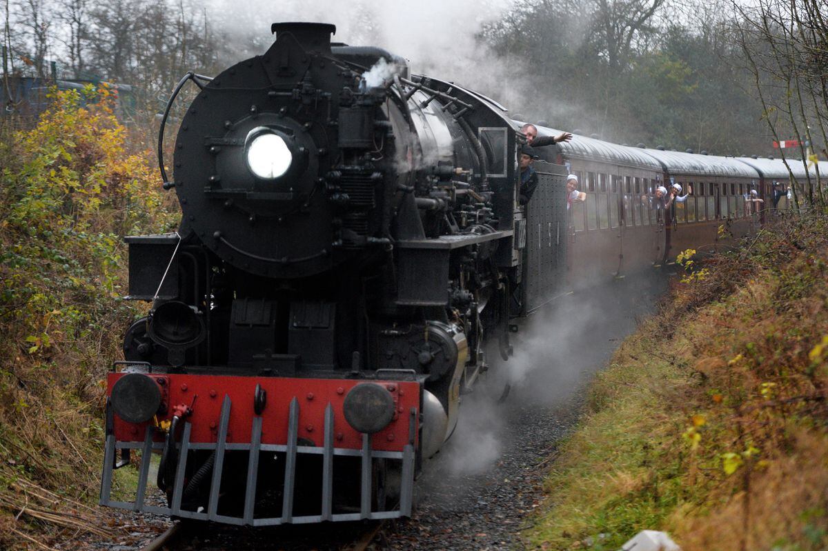 Steam express. Steam Railway. The Express Train arrives in Newport at 6 15. Launching Railroad Staffline. Dusseldorf launching Railroad Staffline.