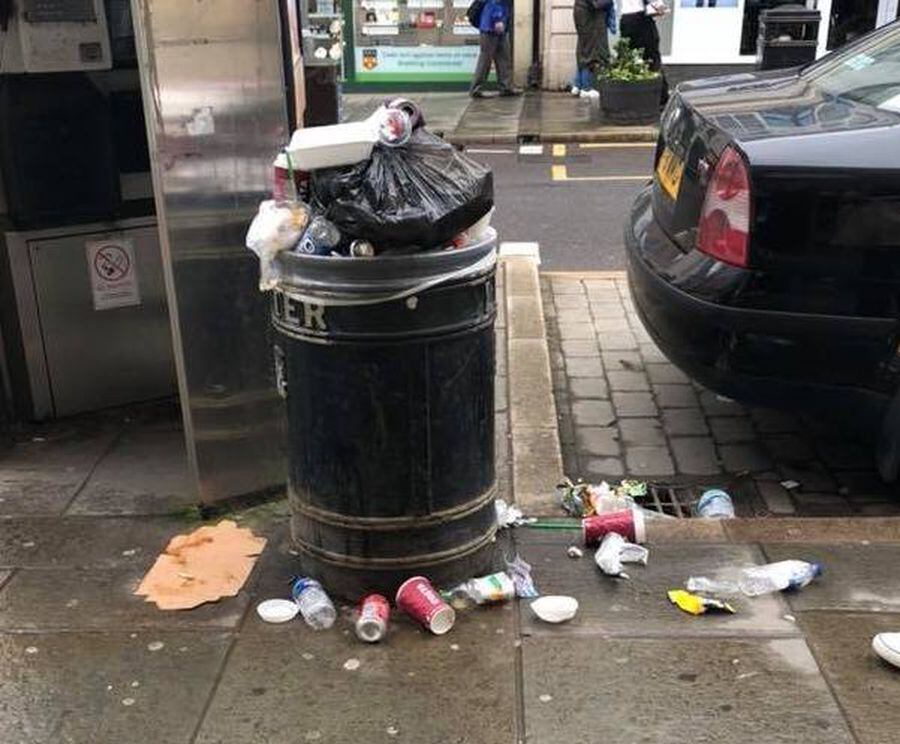 'What must tourists think?' Overflowing bins not emptied in Shrewsbury