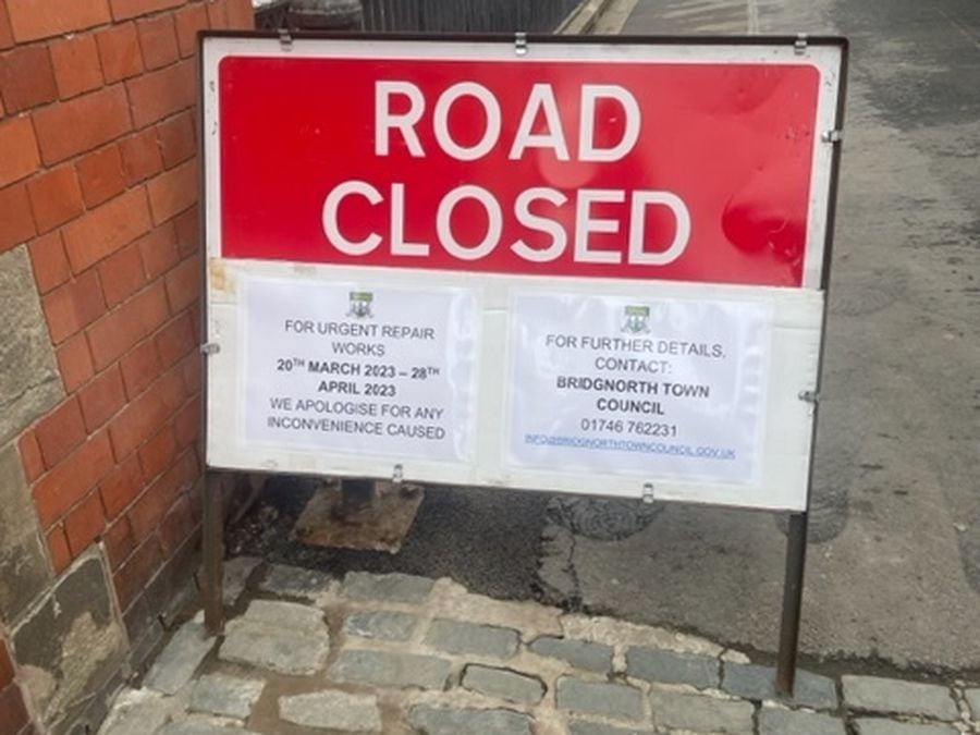 Bridgnorth Town Council prepares to close road to get cliff