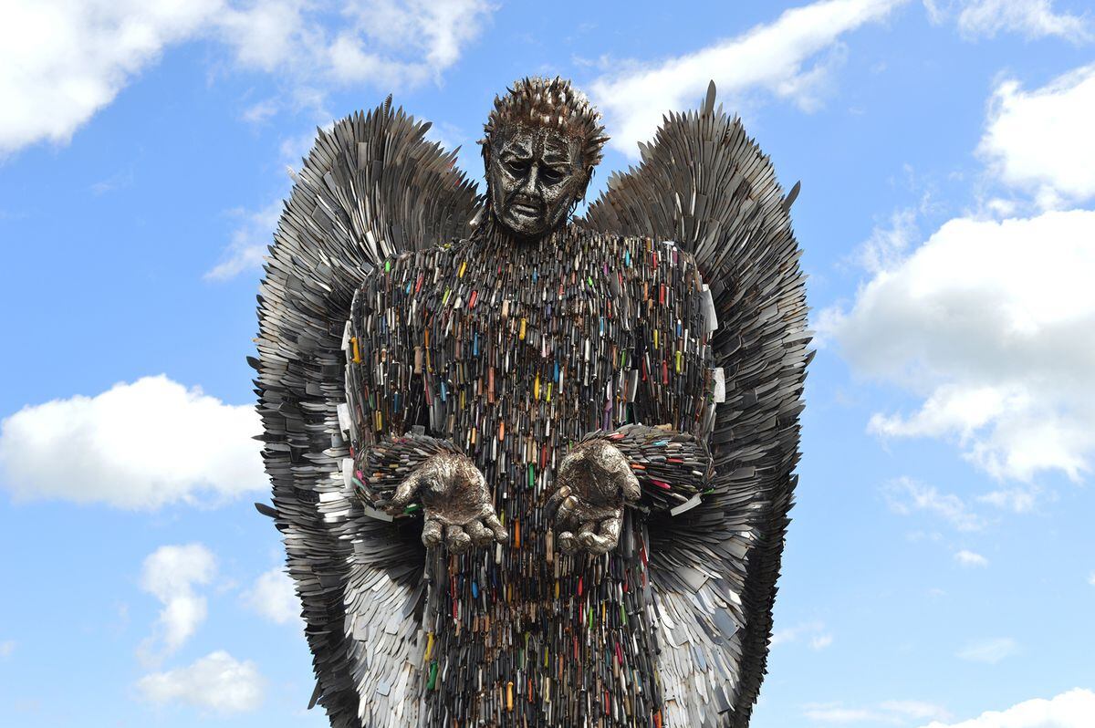 Knife Angel brings strong anti-violence message to Newtown | Shropshire ...