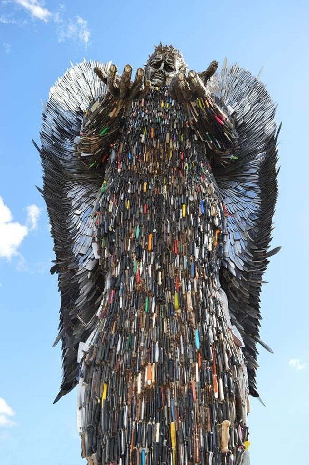 Finishing touches made to Shropshire's Knife Angel ...