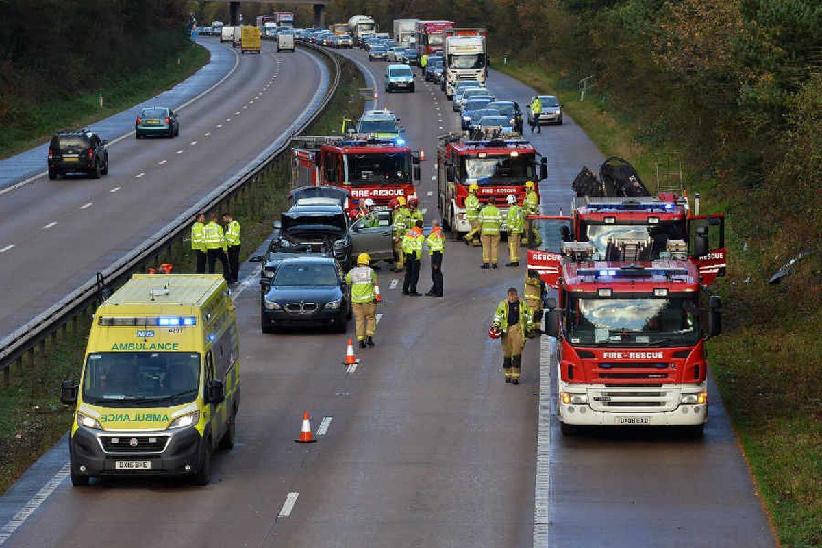 Pictures Two Taken To Hospital After Crash On M54 Shropshire Star