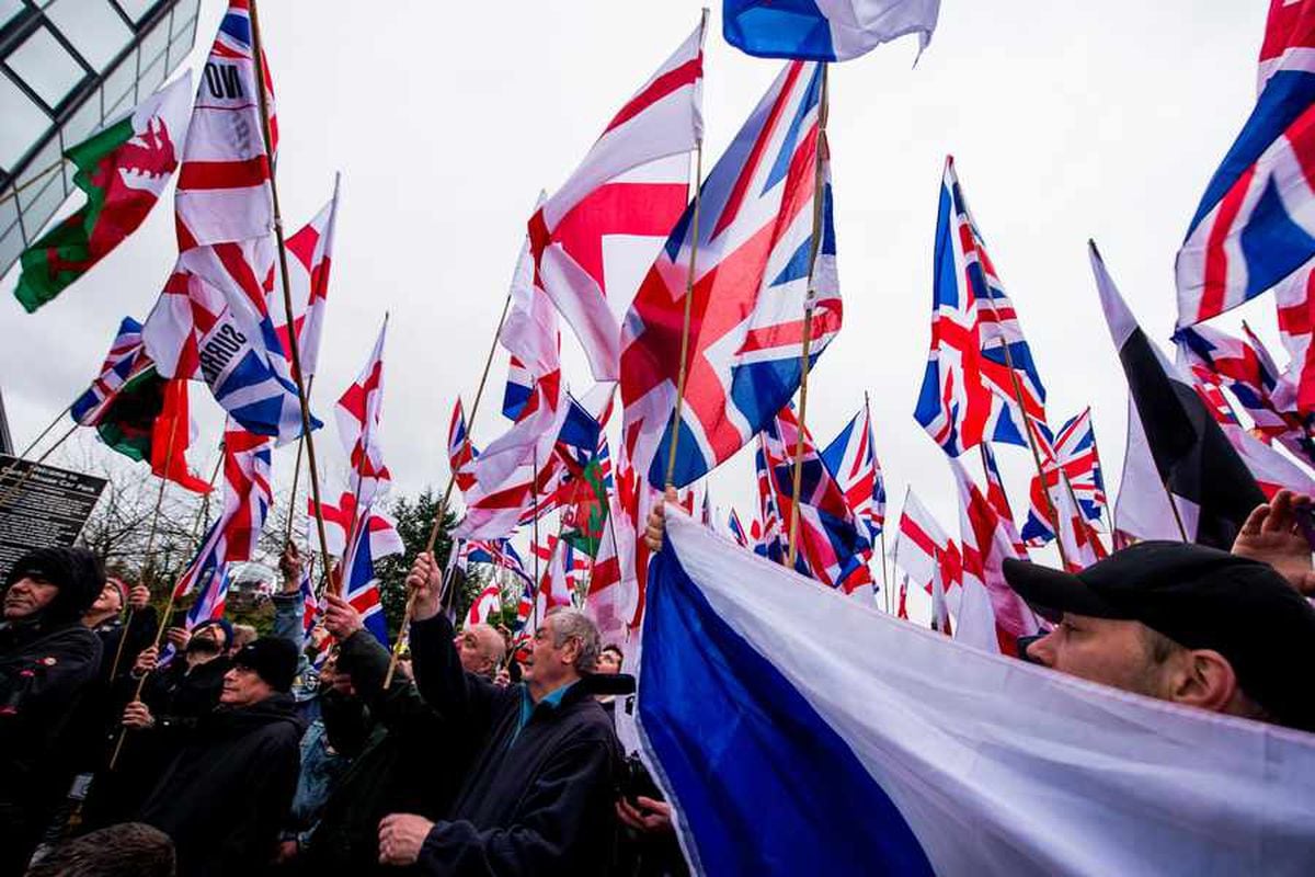 Britain First in Telford: Three opposition protesters arrested during ...