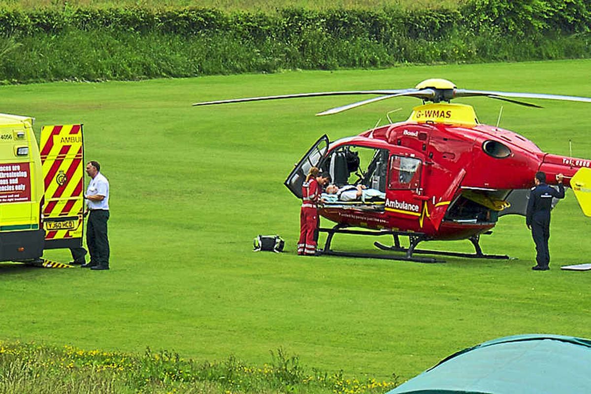 Air Ambulance Takes Collapsed Man To Hospital | Shropshire Star