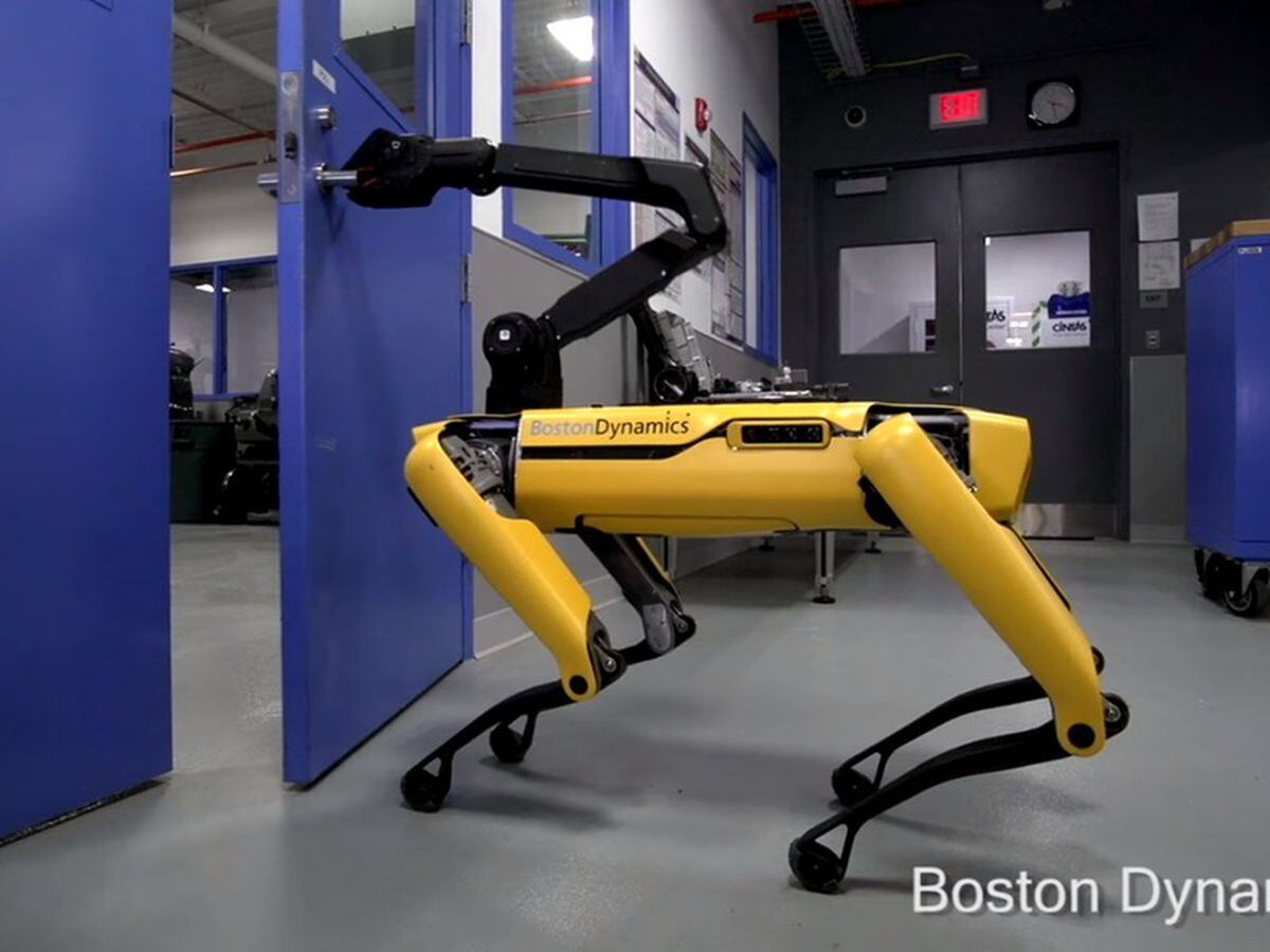 Watch this Boston Dynamics dog-like robot open a door using its creepy ...