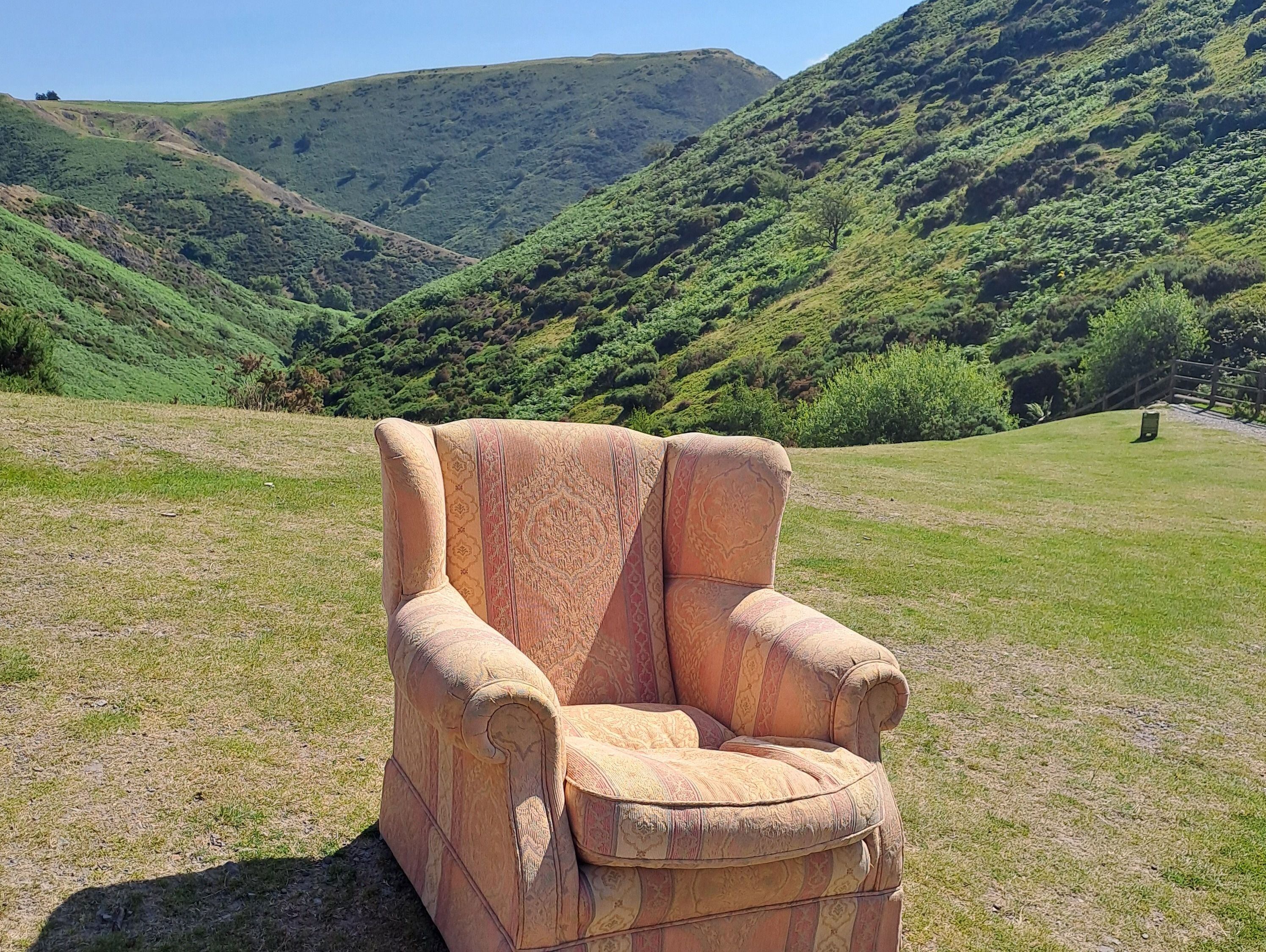 'From the sublime to the ridiculous!' – Rangers left baffled by armchair abandoned at Shropshire beauty spot