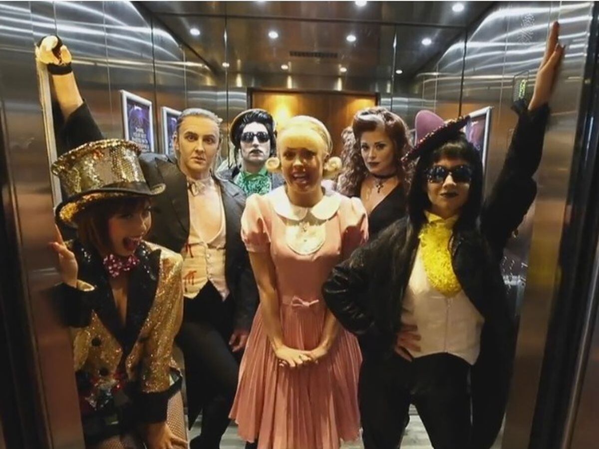 Its Just A Jump To The Next Floor The Cast Of The Rocky Horror Show Surprise Hotel Guests With 