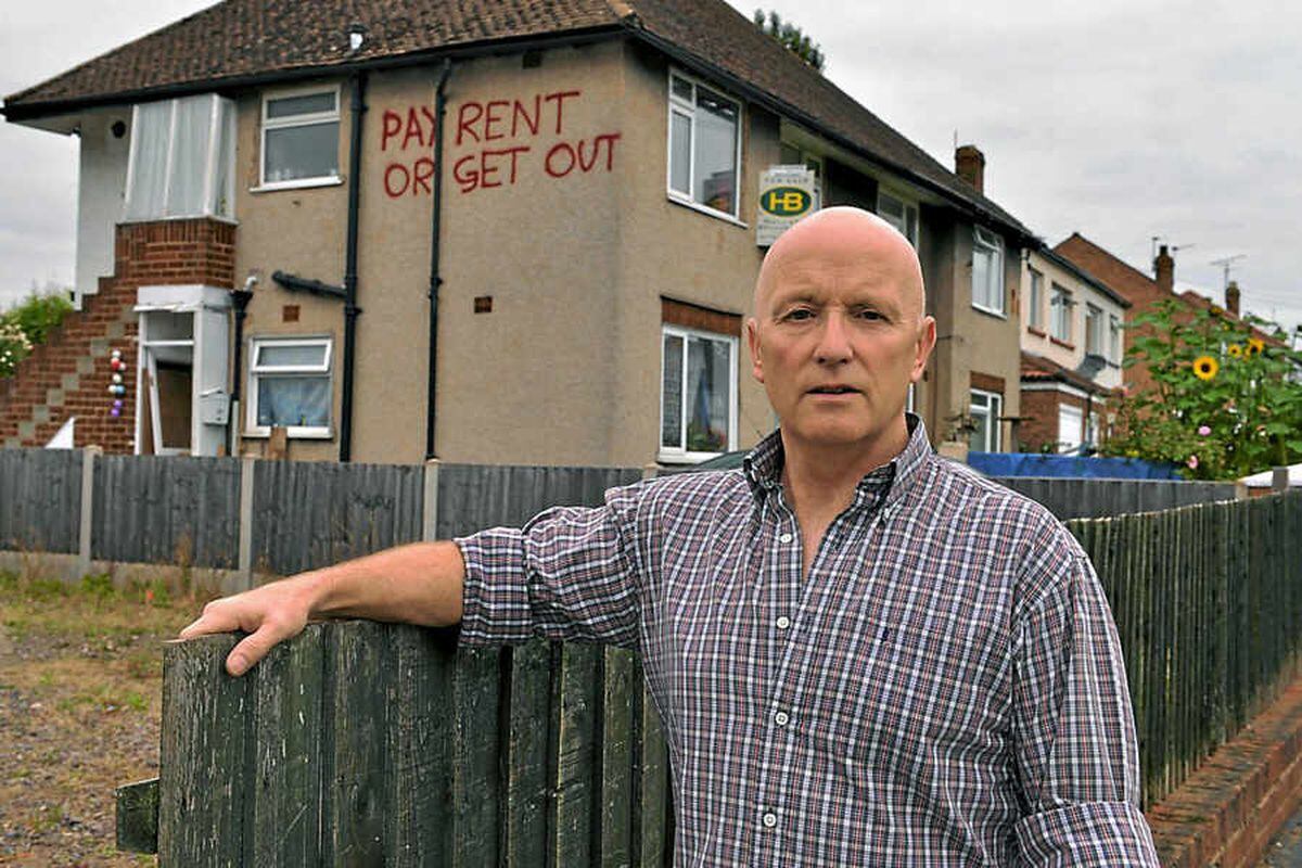 Landlord's graffiti message in Shrewsbury home rent row | Shropshire Star