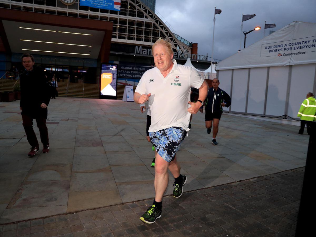 boris johnson running shirt