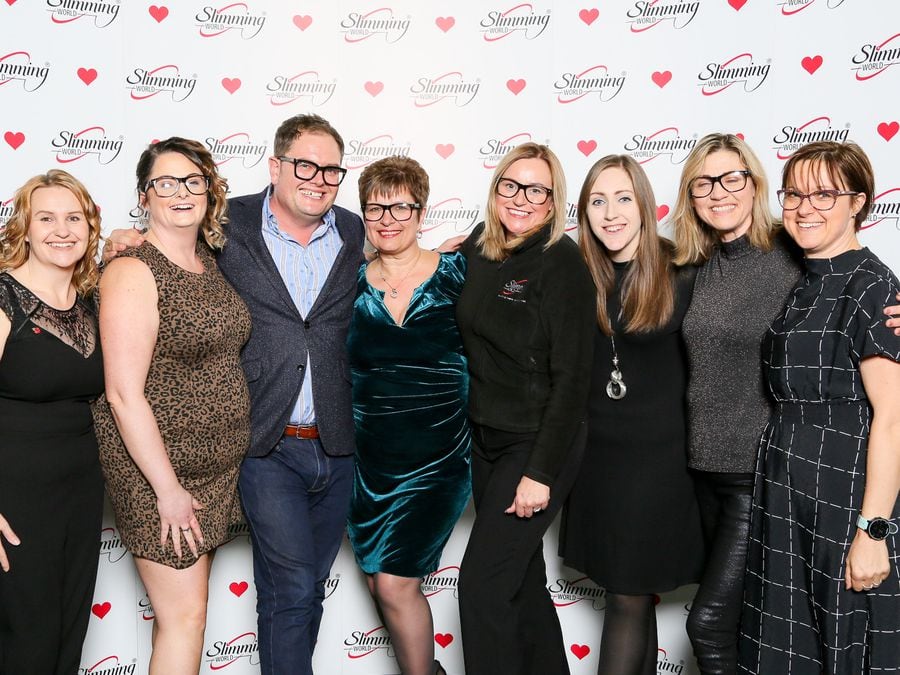 Caerphilly Slimming World manager celebrates in style with Alan Carr