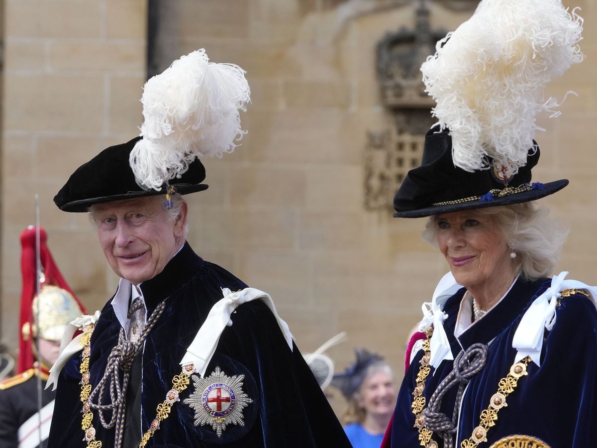 Charles and Camilla lead royal family at Order of the Garter ...