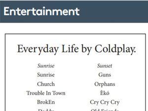 Coldplay reveal 'Everyday Life' album tracks through advert in local paper