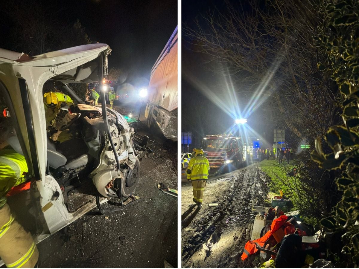 Man In Hospital Following Crash Between Lorry And Pick Up Truck On Shropshire Main Road