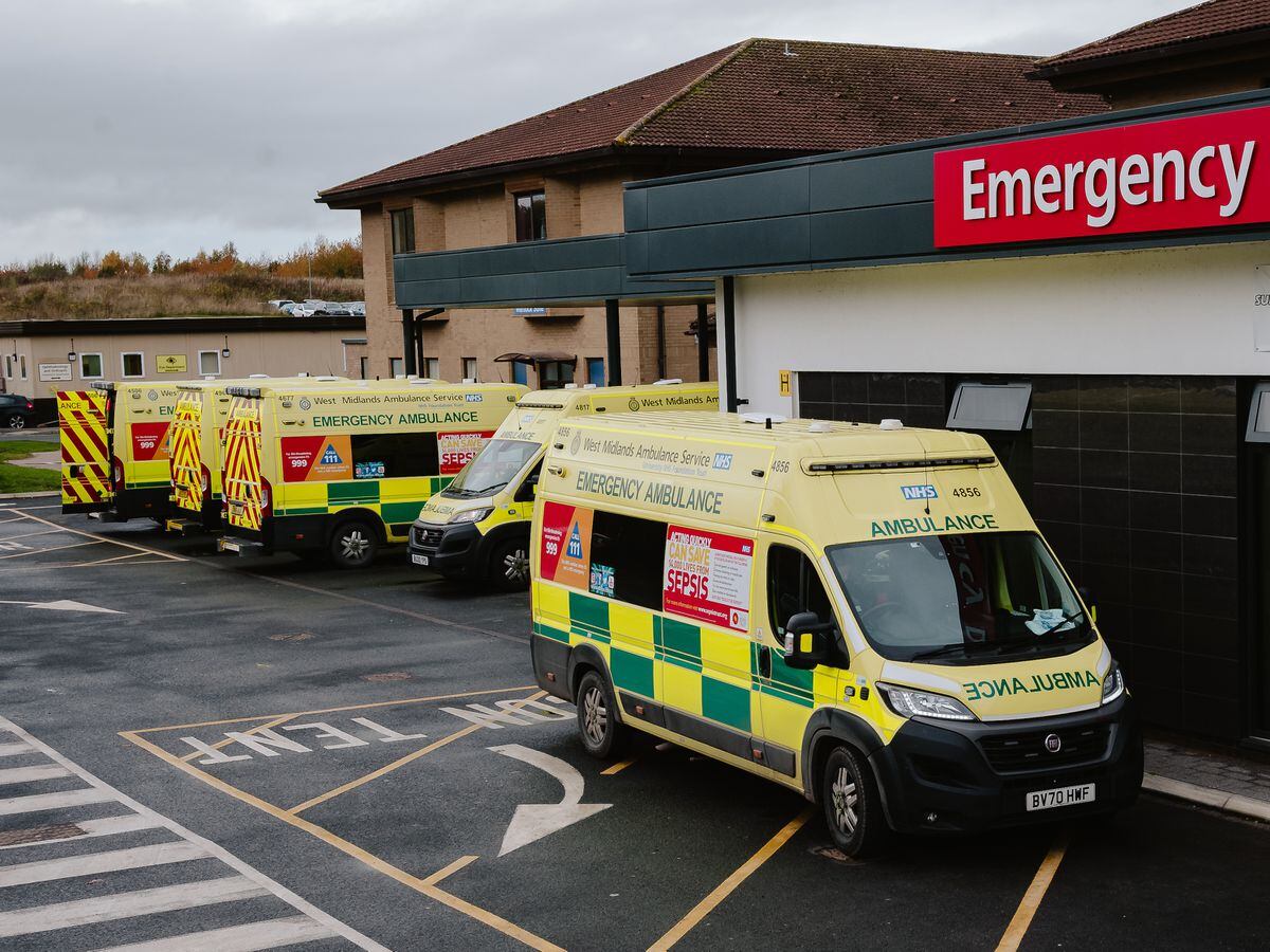 All but three Shropshire-based ambulances left waiting outside A&Es ...