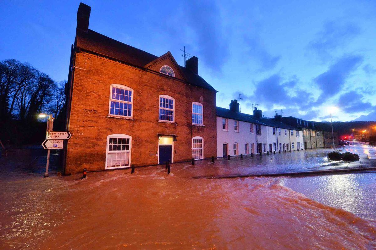 Shropshire flooding Cleanup operation in Ludlow could take until