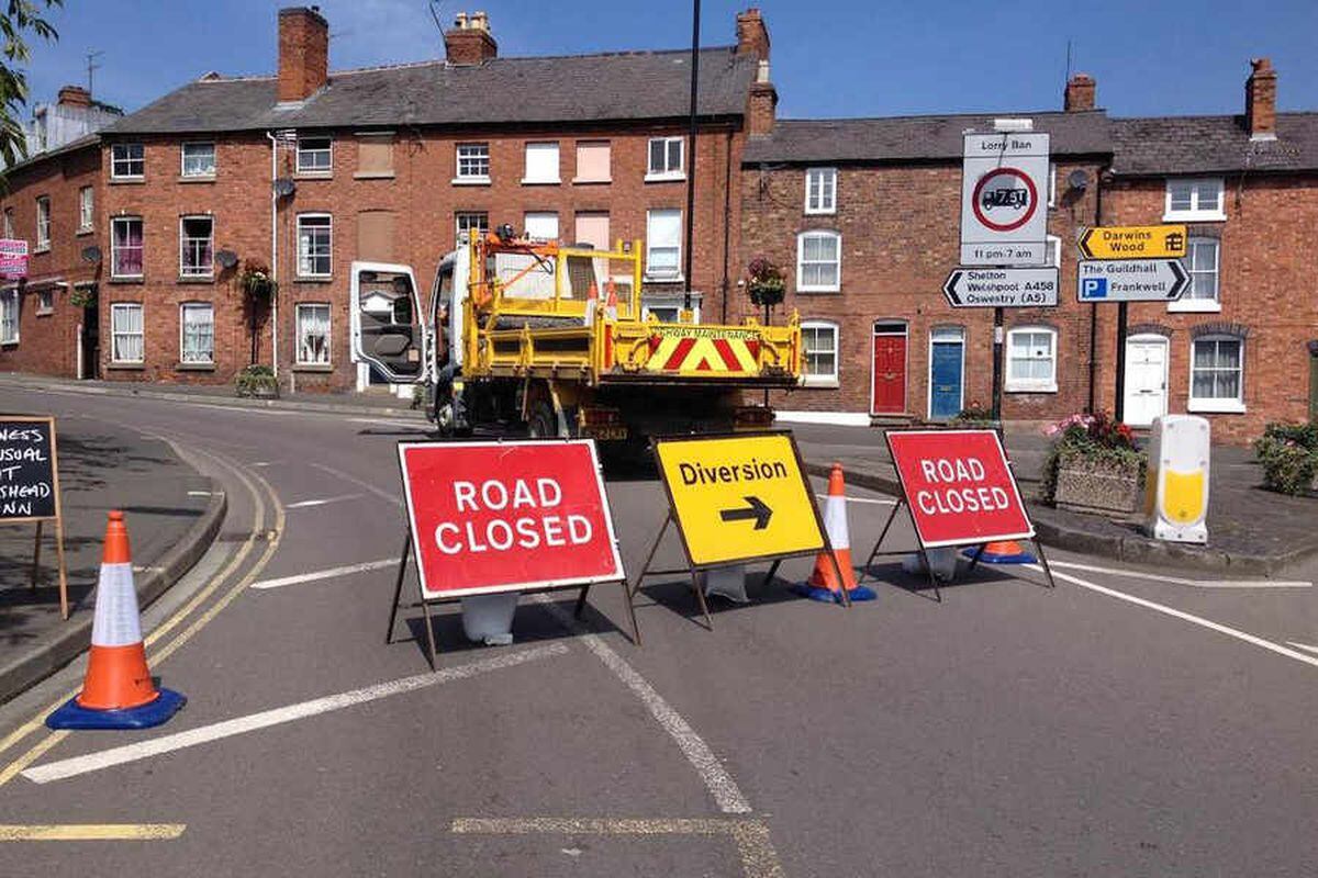 Busy Shrewsbury Road Closed After Dip Appears Shropshire Star