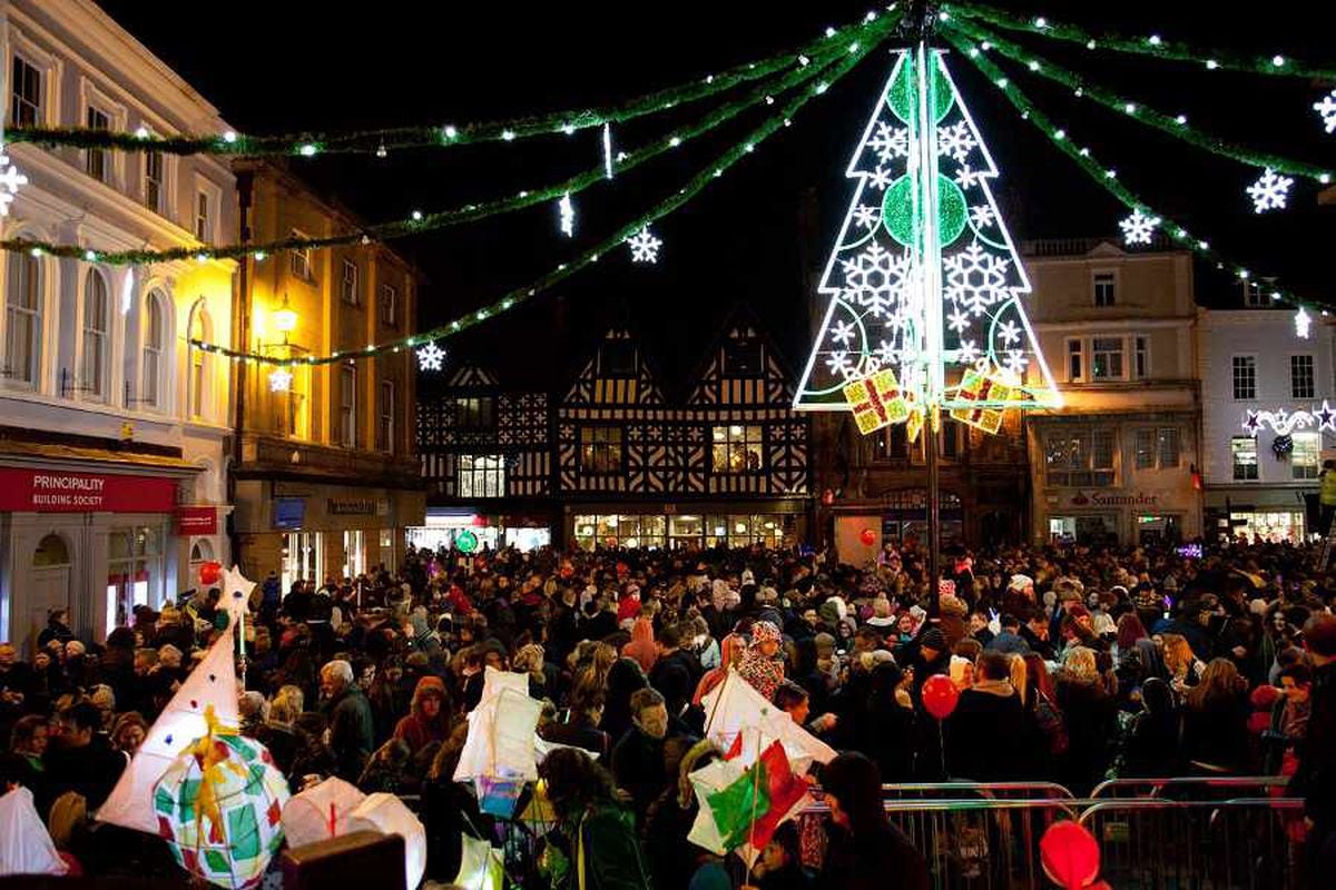 Christmas in Shrewsbury sparkles into life with lights switchon