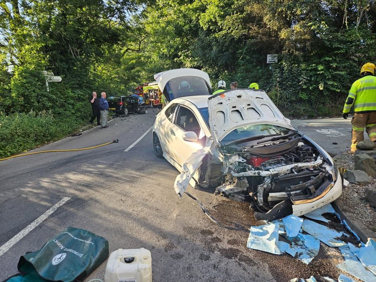 Firefighters share update on two-car crash on Shropshire border that ...