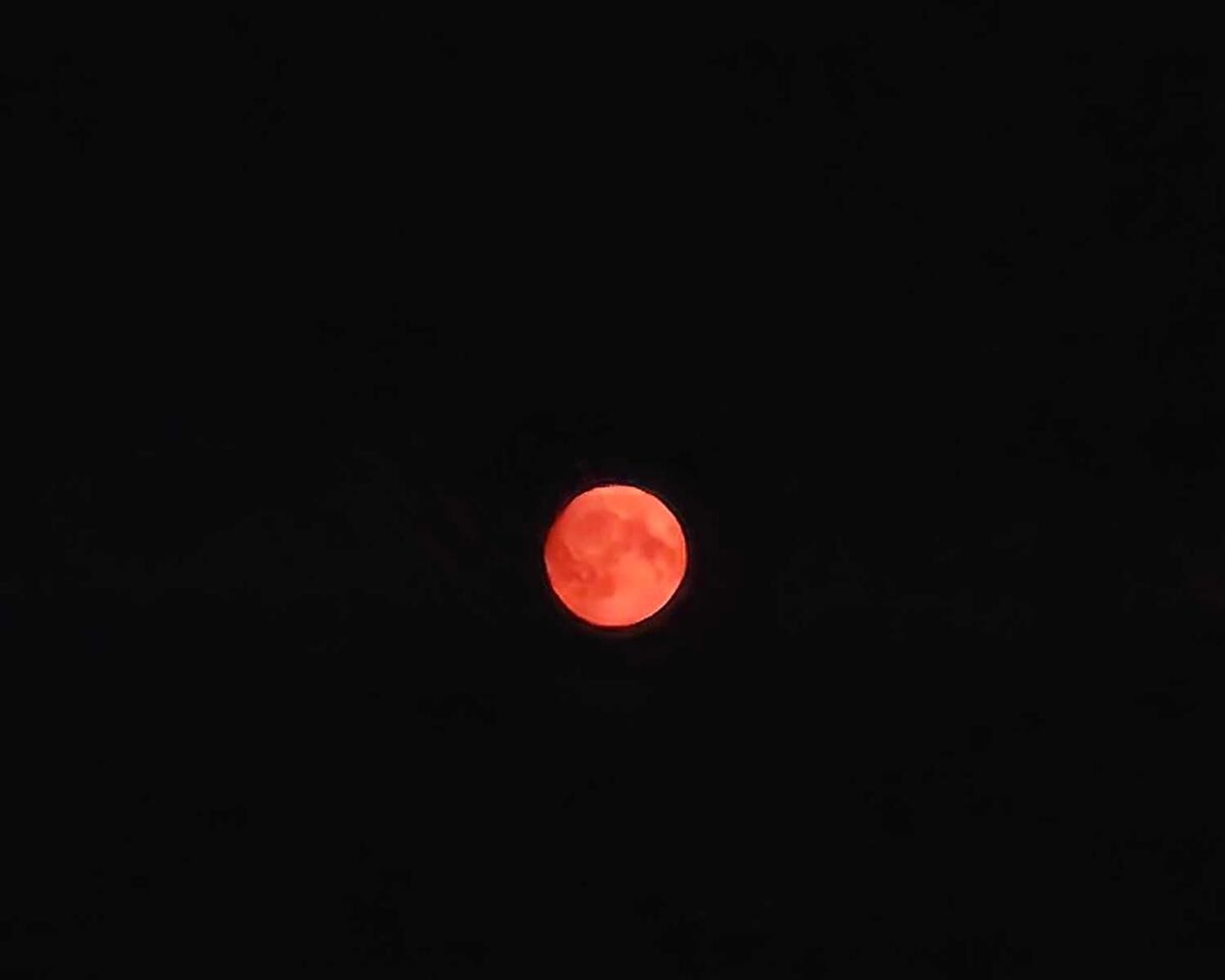 Stunning orange moon captured by Shropshire residents ahead of rare