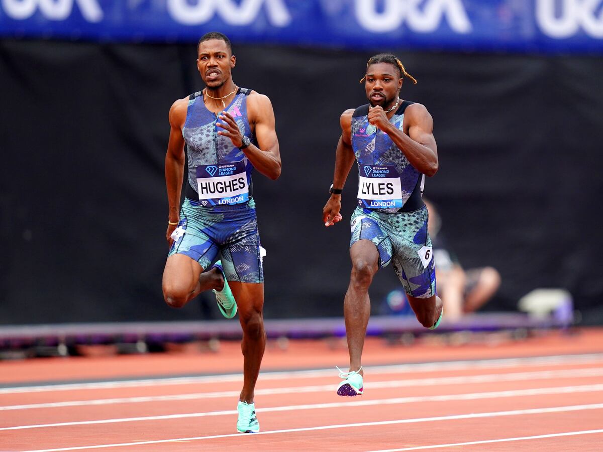 Zharnel Hughes aiming to do talking on track against outspoken rival Noah Lyles