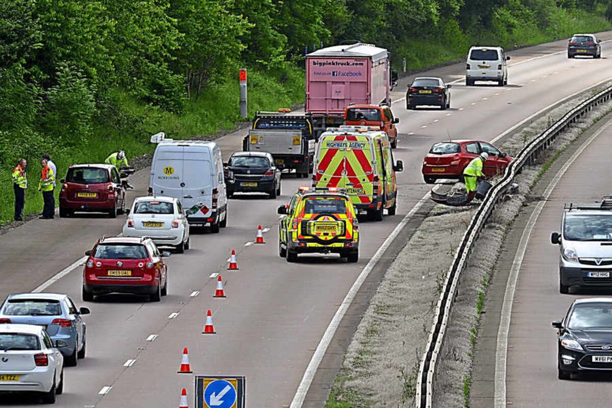 Crash Between Coaches And Car Blocks One Lane Of M54 Shropshire Star