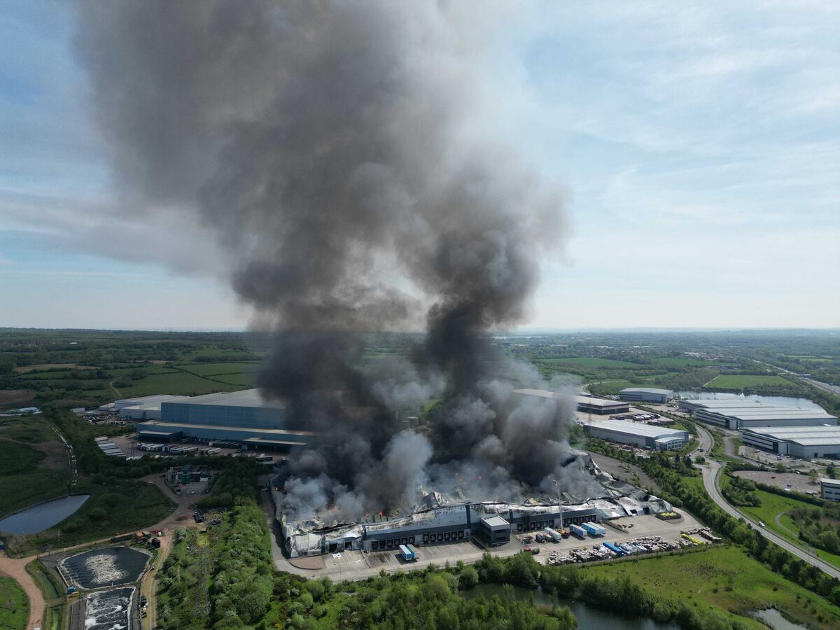 Cannock businesses evacuated as fire engulfs parcel centre on ...