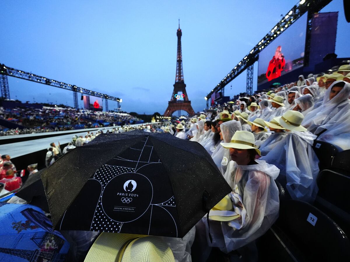 Rain puts a dampener on the Paris Olympics opening ceremony down the River Seine