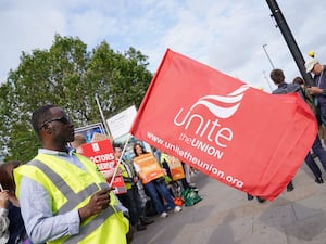 A previous Unite strike rally (Lucy North/PA)