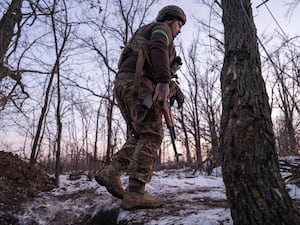 A Ukrainian soldier