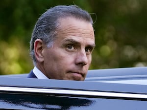 Hunter Biden steps into a vehicle as he leaves federal court in September in Los Angeles