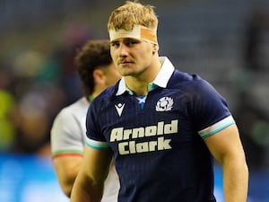 Freddy Douglas after his Scotland debut