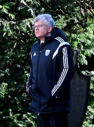 Adrian Chiles, chief presenter for football coverage on ITV Sport, arrives at the funeral of Liam Payne