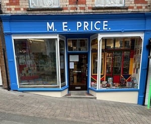 M E Price across the road from W E Price sells  toys, games, cards and gifts.