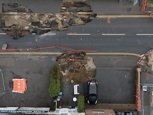 Godstone sinkhole seem from the air