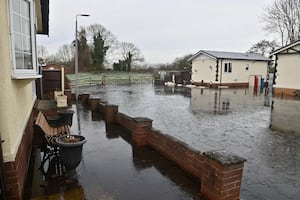 Photos taken off-site show the sheer extent of the flooding. Despite the best efforts of the site owners a large part of the site keeps flooding.