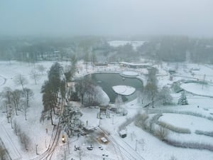 Snow across Telford Town Park. Picture: Jamie RIcketts.