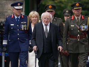 President Michael D Higgins with his wife Sabina (PA)