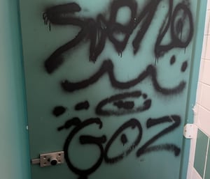 The Towers Lawn public toilets in Market Drayton have been vandalised. Picture: market Drayton Town Council