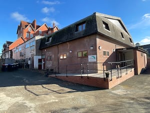 The nightclub, behind the Commodore Hotel, that has been turned into a new food bank and advice centre.