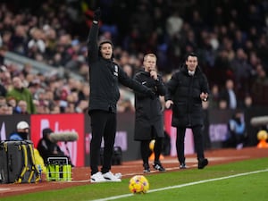 Brighton boss Fabian Hurzeler gestures on the touchline