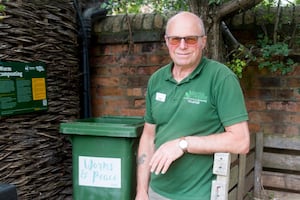 Garden Organic's Master Composter Graham, at the Shropshire Compost Demonstration Site