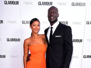 Stormzy and Maya Jama at the Glamour Women of the Year Awards in 2017