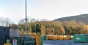 Lower Cwmtwrch Waste And Recycling Centre near Ystradgynlais. From Google Streetview.