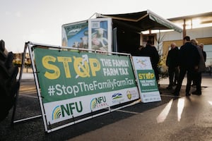 Farmers set up at Morrison's in Lawley, Telford, for the National Farmers Union Day of Unity. Picture: Jamie Ricketts