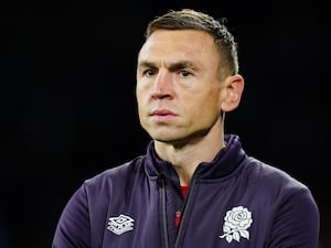 Kevin Sinfield on the touchline